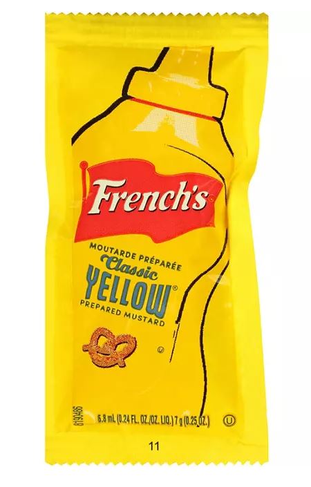 MUSTARD PACKET SINGLE SERVE 500/CS - Condiments